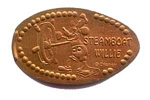 Steamboat Willie Penny Press Machine Coin