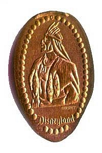 Chief Powhatan Pressed Penny Machine Coin