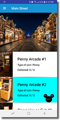 The Pressed Coins at Disneyland Android Phone App image