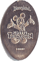 Mickey ToonTown Smashed Nickel