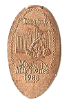 The Disneyland ®  Hotel is purchased by The Walt Disney Company from the Wrather Corporation Disneyland Magical Milestones elongated pressed penny coin image