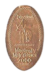 45th Anniversary of Disneyland ®  park Disneyland Magical Milestones elongated pressed penny coin image