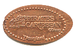 Early vs. Late Pirates of the Caribbean pressed pennies