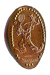 DL0081 RETIRED Goofy pressed penny press machine coin or pressed penny image. 