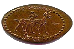 DL0099 RETIRED Pongo and Perdita corrected spelling pressed penny or pressed penny image.