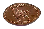 DL0122 RETIRED Khan pressed penny. 