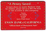 UBOC card penny holder reverse