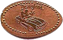 The DL0171 Onstage Mickey Mouse Sport Car pressed coin.
