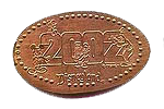 DL0172 Retired 2002 Mickey, Goofy, & Pluto pressed penny or elongated coin image.