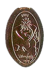 DL0180 RETIRED Queen of Hearts pressed penny elongated coin image.