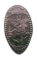 DL0213 Retired Mickey Mouse Carousel pressed quarter image. 