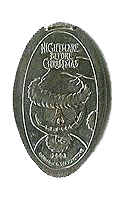 Jack Skellington as Sandy Claws Nightmare Before Christmas pressed elongated quarter. Click for larger image.