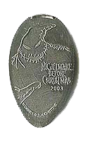 Nightmare Before Christmas pressed elongated quarter. Click for larger image.