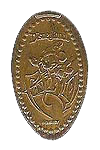DL0231 RETIRED Sorcerer Mickey squished penny elongated coin image.