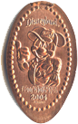 The ONSTAGE DL0232 Racer Mickey Mouse pressed penny.