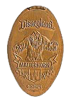 DL0250 RETIRED Matterhorn squished penny elongated coin image.