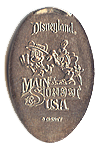DL0251a RETIRED Main Street USA large grip pressed nickel or elongated Disney coin image.