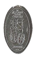 Finkelstein Nightmare Before Christmas pressed elongated quarter. Click for larger image.