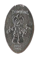 DL0258 RETIRED Fireman Mickey 2004 pressed quarter or elongated Disney coin image.