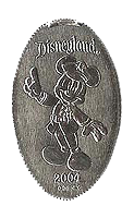DL0260 RETIRED Security Mickey 2004 pressed quarter or elongated Disney coin image.