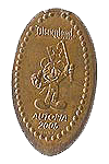 DL0264 RETIRED 2005 Autopia Mickey Mouse pressed penny or elongated Disney coin image. 