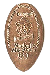 DL0313 RETIRED Disney Afternoon Avenue 1991 Magical Milestones pressed penny elongated coin image. 