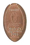 DL0319 RETIRED Indiana Jones Adventure™ 1995 Magical Milestones pressed penny elongated coin image.