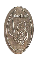 DL0328 RETIRED Stitch Portrait smashed quarter elongated coin image.