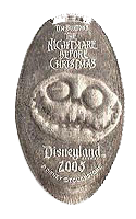 DL0329A RETIRED 2005 Santa Jack Skellington with larger coin grip smashed quarter elongated coin image.