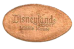 DL0350r-352r DISNEYLAND  ®  RESORT, MINNIE MOUSE pressed penny stampback.