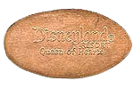 DL0359r QUEEN OF HEARTS pressed penny stampback.