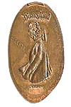 DL0362 Snow White pressed penny elongated coin image. 
