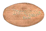 DL0368r DISNEYLAND  ®  RESORT, SIMBA pressed penny stampback. 
