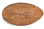 DL0371r DISNEYLAND  ®  RESORT, GOOFY pressed penny backstamp.