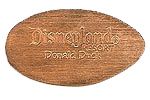 DL0373r DISNEYLAND  ®  RESORT, DONALD DUCK pressed penny backstamp.
