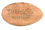 DL0379 DISNEYLAND ® RESORT, MINNIE MOUSE pressed penny stampback.