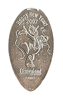 DL0385 Retired 2007 Happy New Year Donald pressed nickel souvenir coin image. 