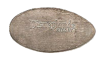 DL0385r DISNEYLAND ® RESORT pressed nickel stampback. 