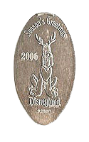 DL0386 Retired 2006 Reindeer Pluto pressed nickel souvenir coin image.