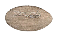 DL0386r DISNEYLAND ® RESORT pressed nickel stampback. 