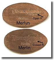 Comparison of the DL0396 MERLYN reverse and the DL0402 MERLIN stampback.