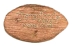 DL0400r DISNEYLAND  ®  RESORT, MICKEY MOUSE smashed penny backstamp.