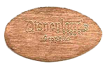 DL0401r DISNEYLAND  ®  RESORT, GEPPETTO smashed penny backstamp. 
