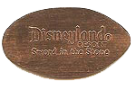 LDL0403r DISNEYLAND  ®  RESORT, SWORD IN THE STONE smashed penny reverse. 