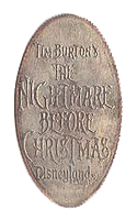RETIRED Disneyland Park Coin Reverse NIGHTMARE BEFORE CHRISTMAS Pressed Quarter Guide No.DL0433-435r