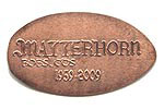 Matterhorn pressed penny back stamp
