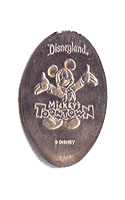 DL0454 Retired TOONTOWN, Mickey Mouse smashed nickel.