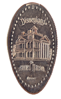 DL0466 Retired Haunted Mansion smashed quarter or elongated coin image. 