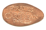 Pirates of the Caribbean pressed penny stampback