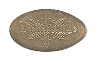 DL0487r DISNEYLAND ® RESORT with a large snowflake Souvenir pressed nickel reverse.